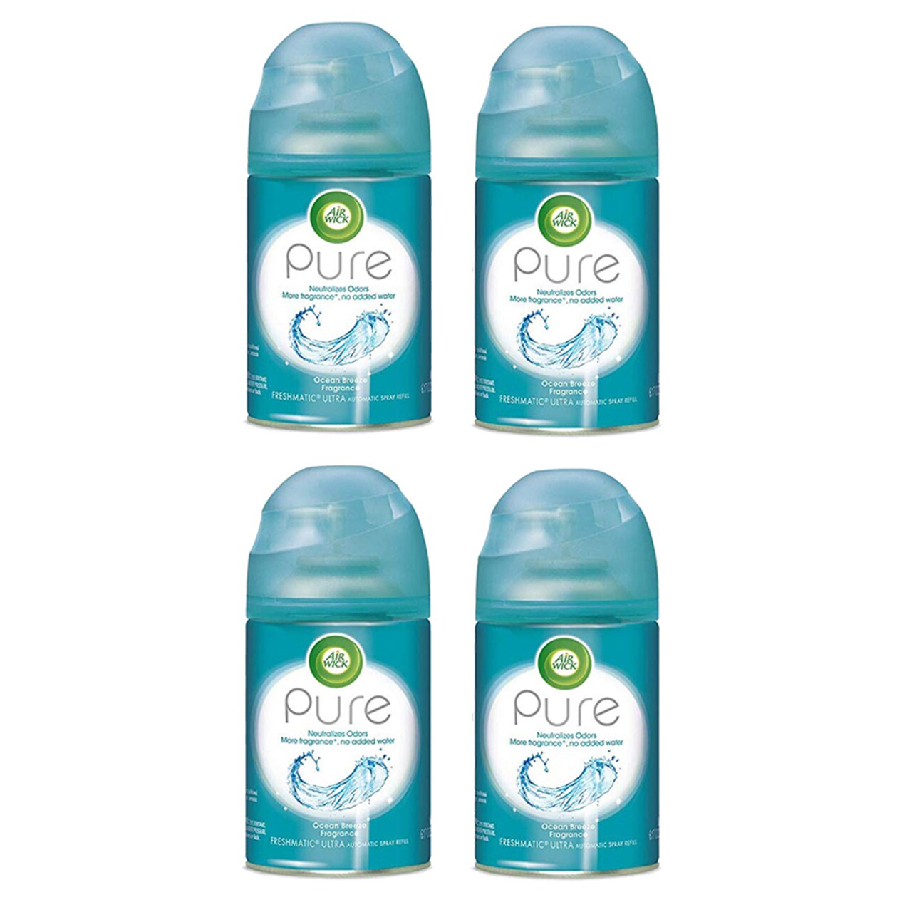 Air Wick Pure Freshmatic 4 Refills Automatic Spray, Ocean Breeze, (4X6.17oz), Air Freshener By